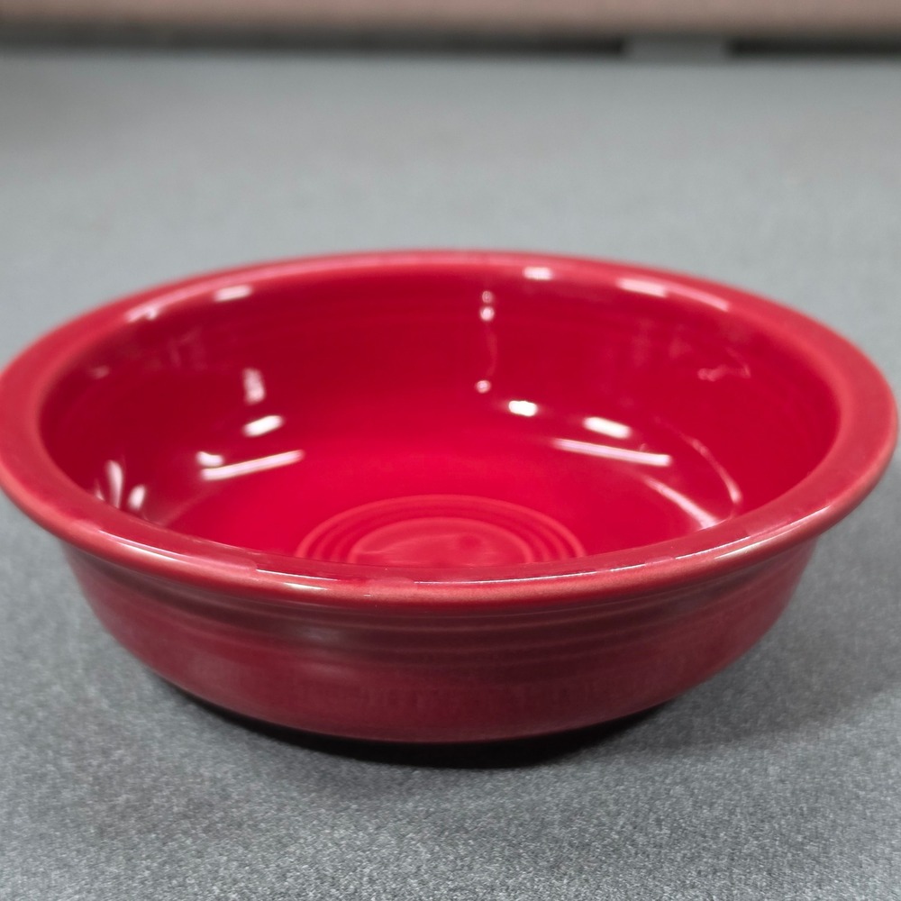 Fiesta Fruit Bowl Small Scarlet Red Excellent Art Deco Concentric Rings USA